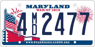 MD license plate 4MD2477