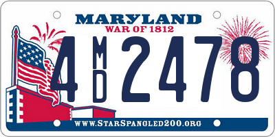 MD license plate 4MD2478