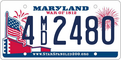 MD license plate 4MD2480