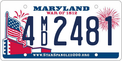 MD license plate 4MD2481