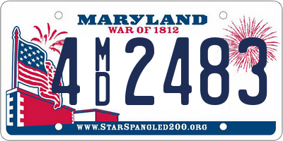 MD license plate 4MD2483