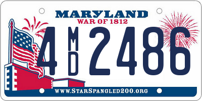 MD license plate 4MD2486