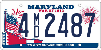 MD license plate 4MD2487