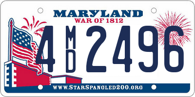 MD license plate 4MD2496