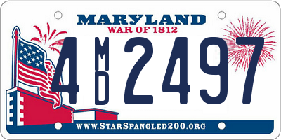 MD license plate 4MD2497