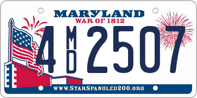 MD license plate 4MD2507