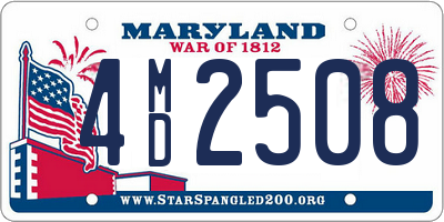 MD license plate 4MD2508