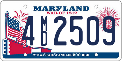 MD license plate 4MD2509