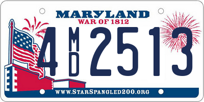 MD license plate 4MD2513