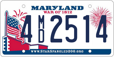 MD license plate 4MD2514