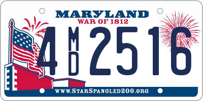 MD license plate 4MD2516