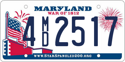 MD license plate 4MD2517