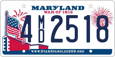 MD license plate 4MD2518