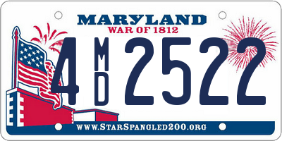 MD license plate 4MD2522