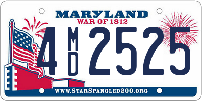 MD license plate 4MD2525