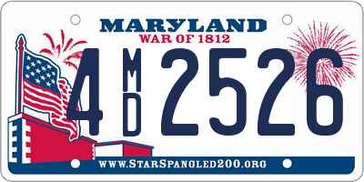 MD license plate 4MD2526