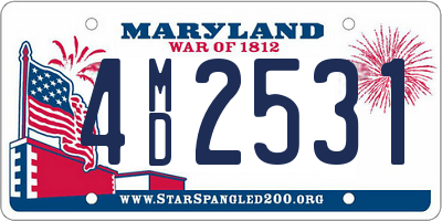 MD license plate 4MD2531