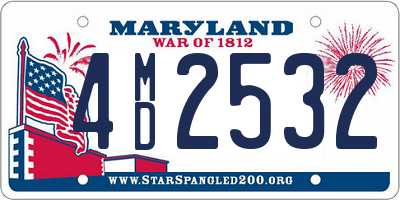 MD license plate 4MD2532