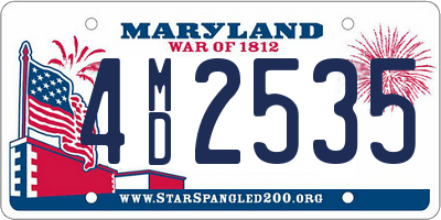 MD license plate 4MD2535