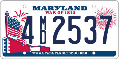 MD license plate 4MD2537