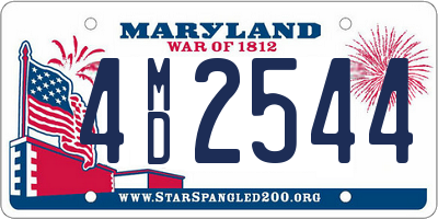 MD license plate 4MD2544