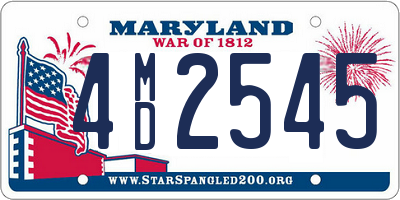 MD license plate 4MD2545