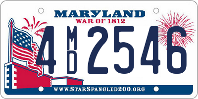 MD license plate 4MD2546