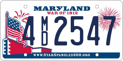 MD license plate 4MD2547