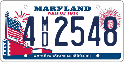 MD license plate 4MD2548