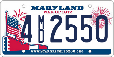 MD license plate 4MD2550