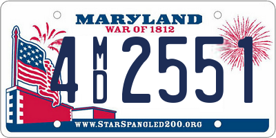 MD license plate 4MD2551