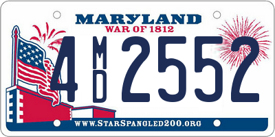 MD license plate 4MD2552