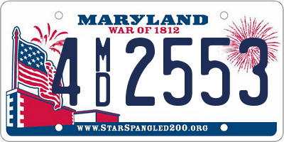 MD license plate 4MD2553