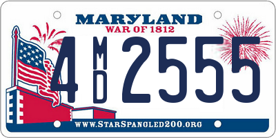 MD license plate 4MD2555