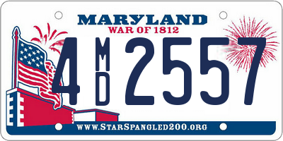 MD license plate 4MD2557