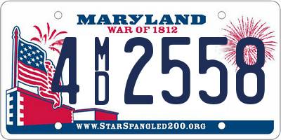 MD license plate 4MD2558