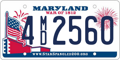 MD license plate 4MD2560