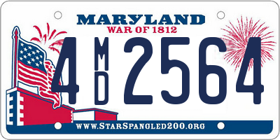 MD license plate 4MD2564