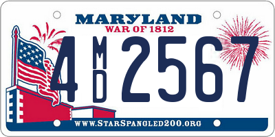 MD license plate 4MD2567