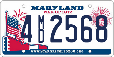 MD license plate 4MD2568