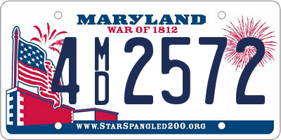 MD license plate 4MD2572