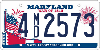 MD license plate 4MD2573