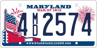 MD license plate 4MD2574