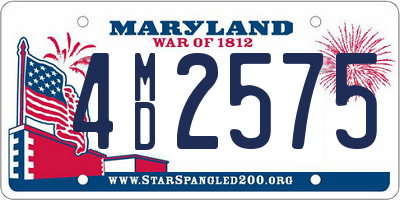 MD license plate 4MD2575
