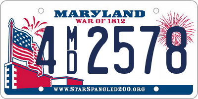 MD license plate 4MD2578