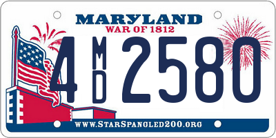 MD license plate 4MD2580