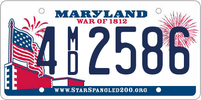 MD license plate 4MD2586