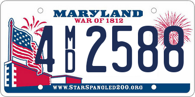 MD license plate 4MD2588