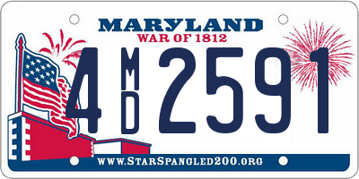 MD license plate 4MD2591