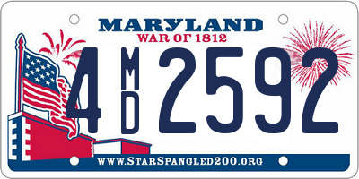 MD license plate 4MD2592